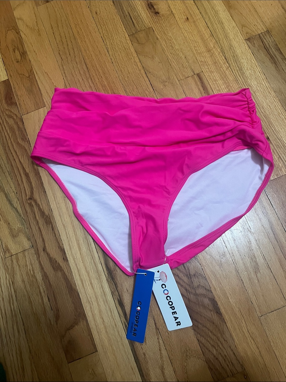 High-Waist Pink Bikini Bottoms - Picture 5 of 5